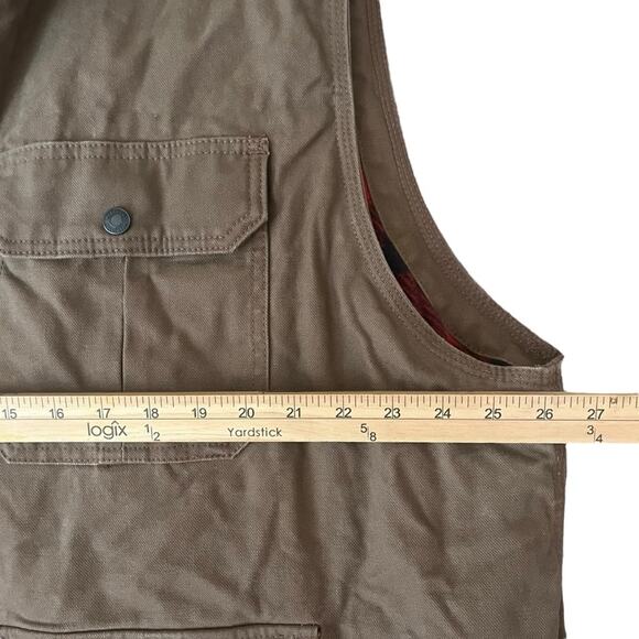 Ridgecut Blanket Lined Duck Canvas Vest Mens 2XL Tan Rugged Workwear Outdoors - Picture 9 of 10